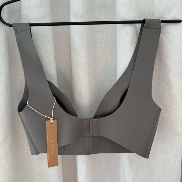 SKIMS Bonded Corset Plunge Bralette Steel XXS - Picture 3 of 4